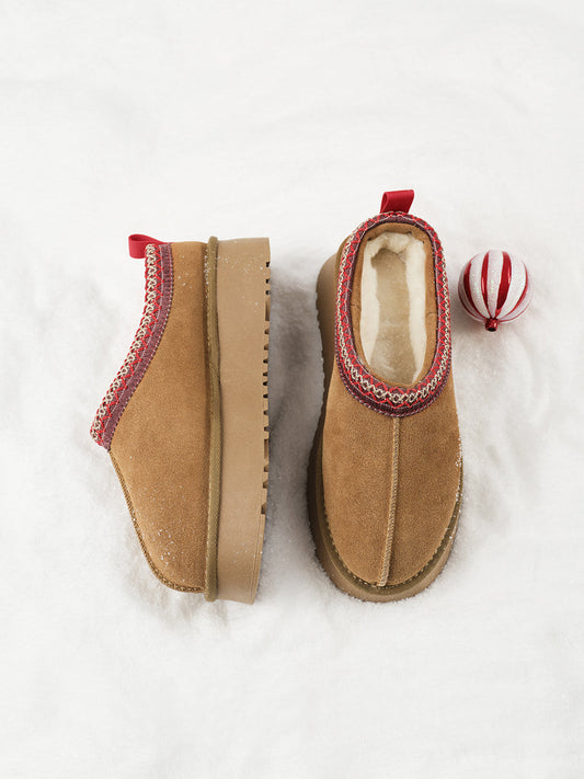 Fur Integrated Platform Snow Boots