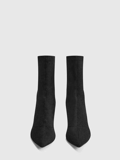 Slingback Heel Suede Ankle Boots