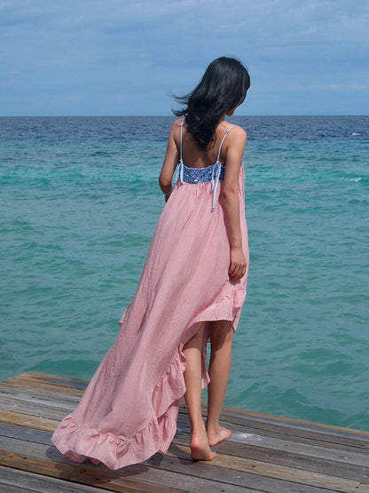 Pink Flowing Maxi Dress – Dreamy Island Vacation Outfit