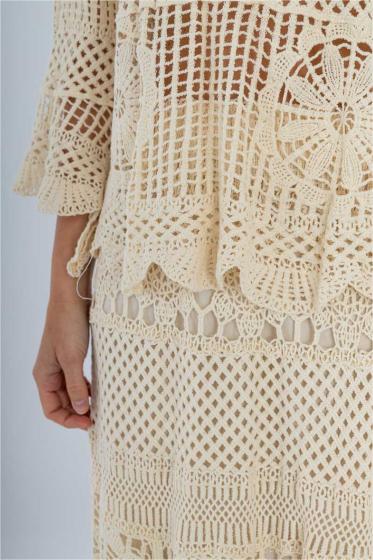 Knit Round Neck Long Sleeve Top ?Mid waist Knit Midi Dress Set