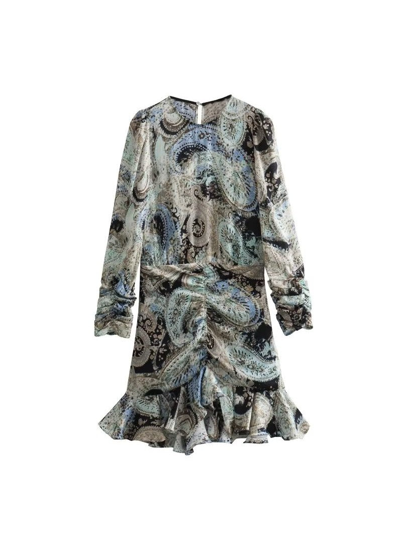 Paisley Print Mini Dress