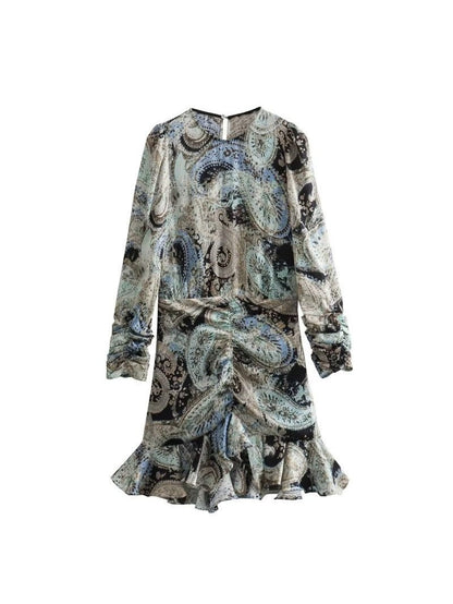 Paisley Print Mini Dress