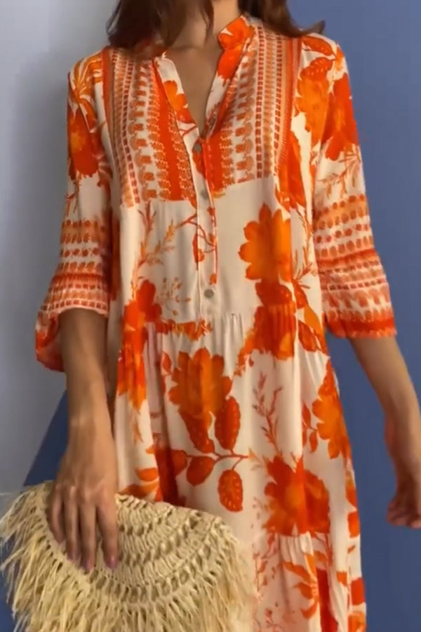 Women's Graphic Print Midi Dress