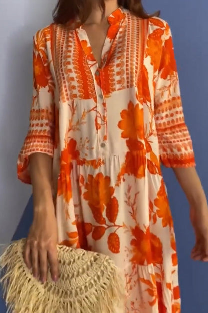 Women's Graphic Print Midi Dress