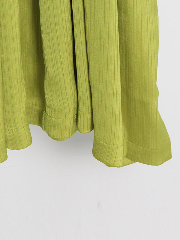 High Waisted Loose Belted Solid Color Boat Neck Midi Dresses