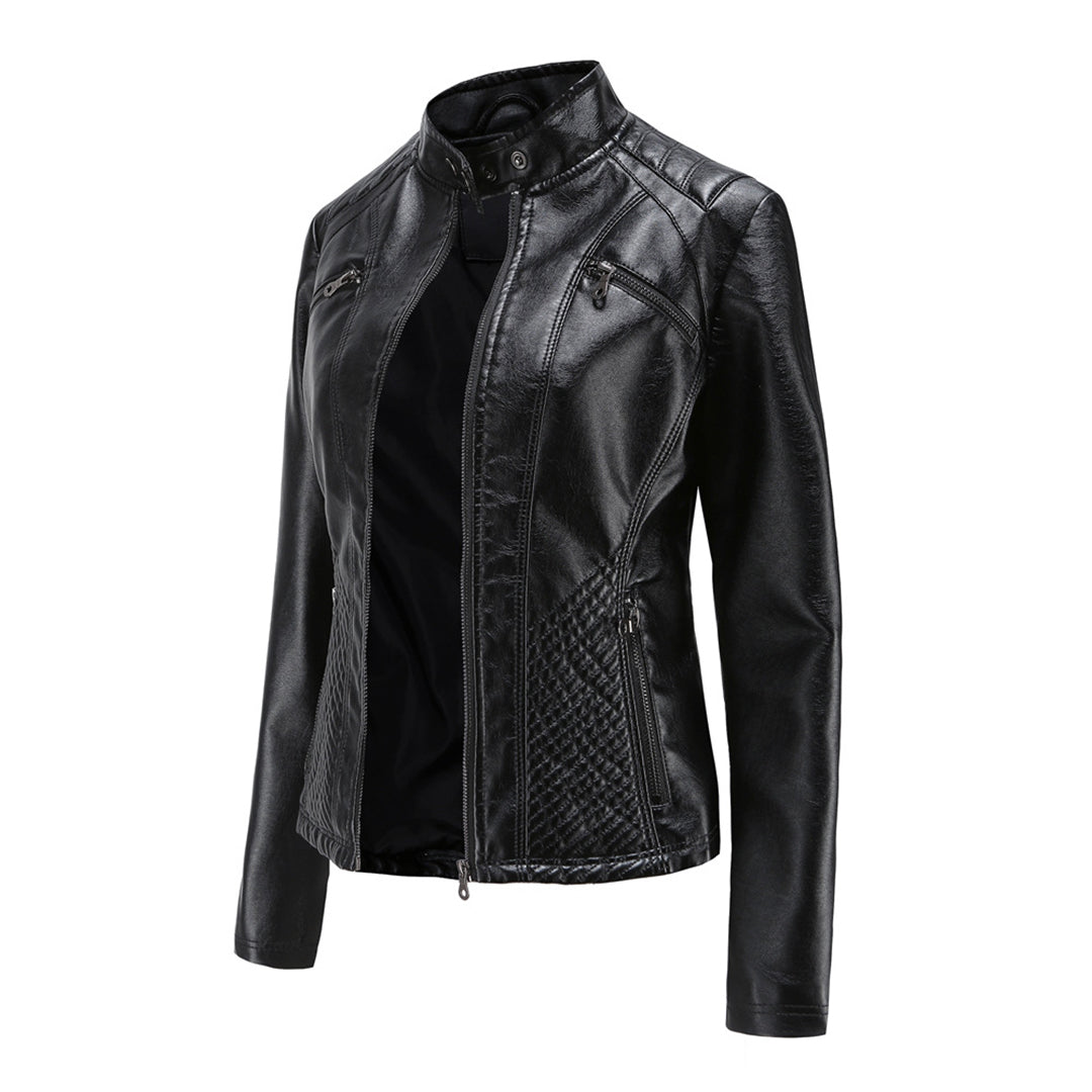| Women’s Classic Zip-up Biker Jacket