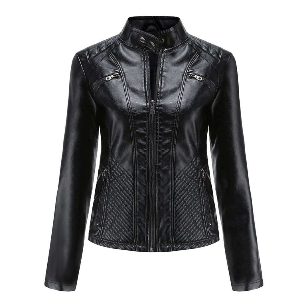| Women’s Classic Zip-up Biker Jacket