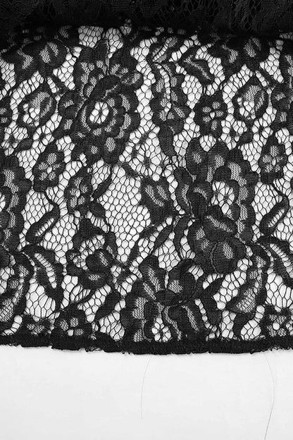 Black Lace Midi Skirt