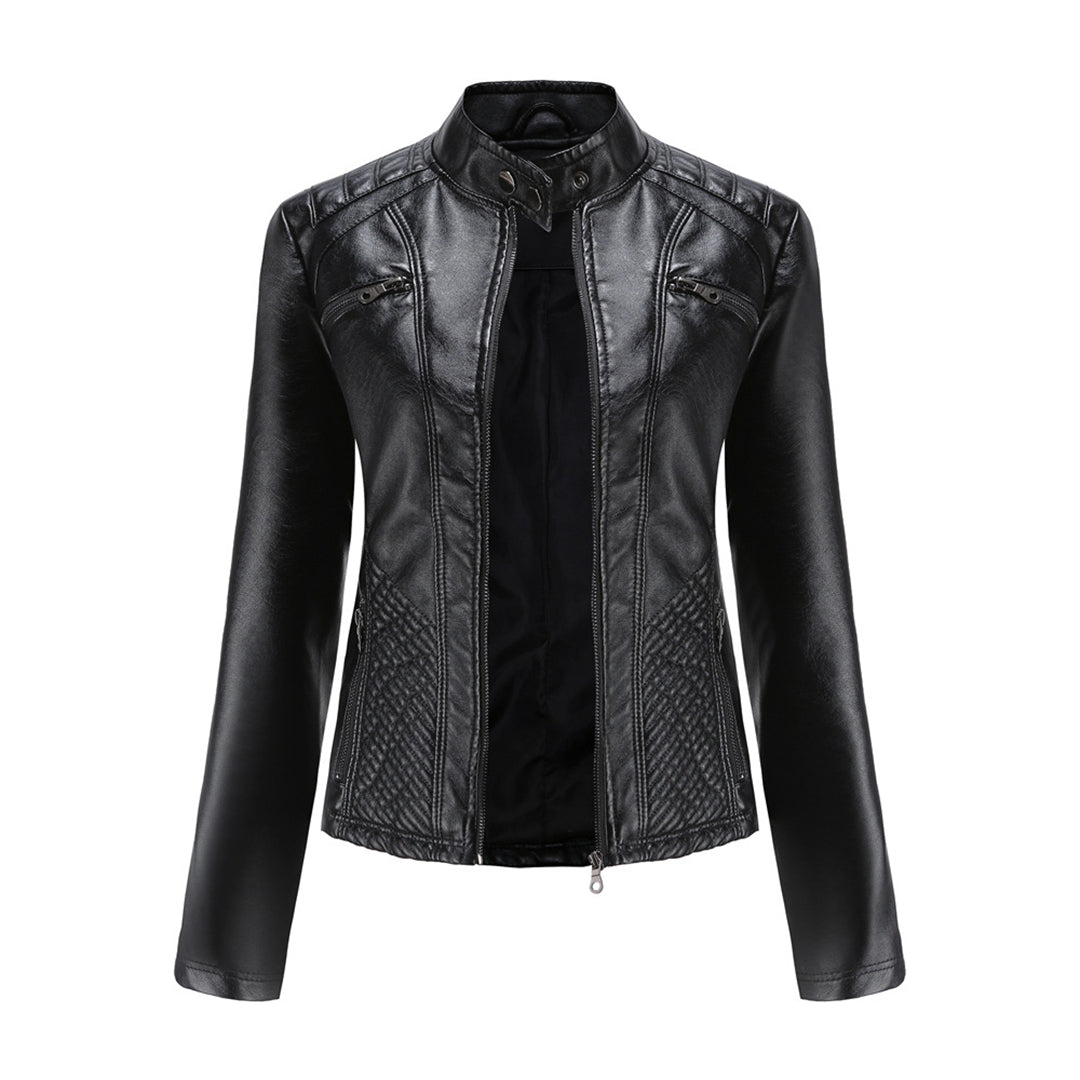 | Women’s Classic Zip-up Biker Jacket
