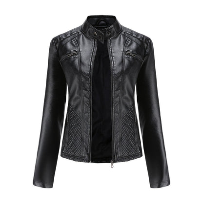 | Women’s Classic Zip-up Biker Jacket