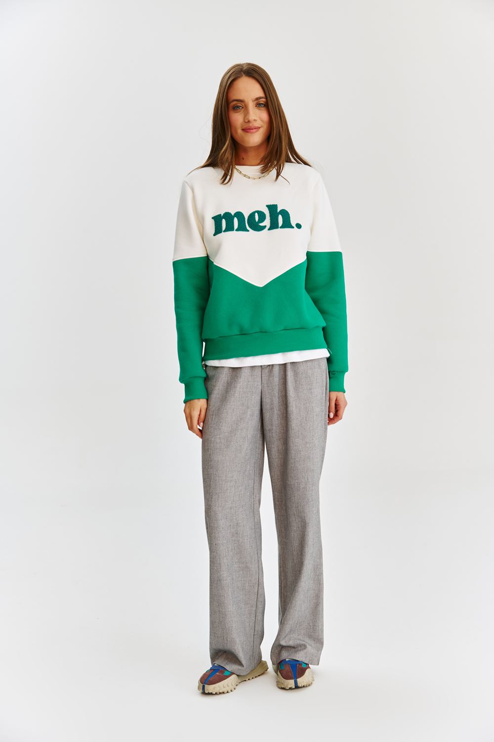 Maison Graphic Sweatshirt | Contrast Panel | Relaxed Fit