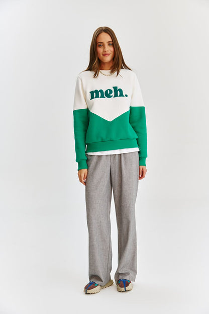 Maison Graphic Sweatshirt | Contrast Panel | Relaxed Fit