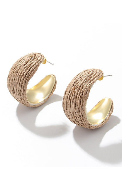 Bohemian Raffia Handwoven Earrings