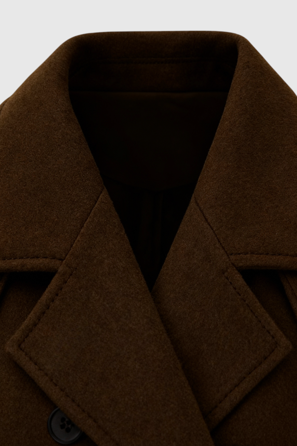 Long Double-Breasted Coat | Belted Waist | Relaxed Fit