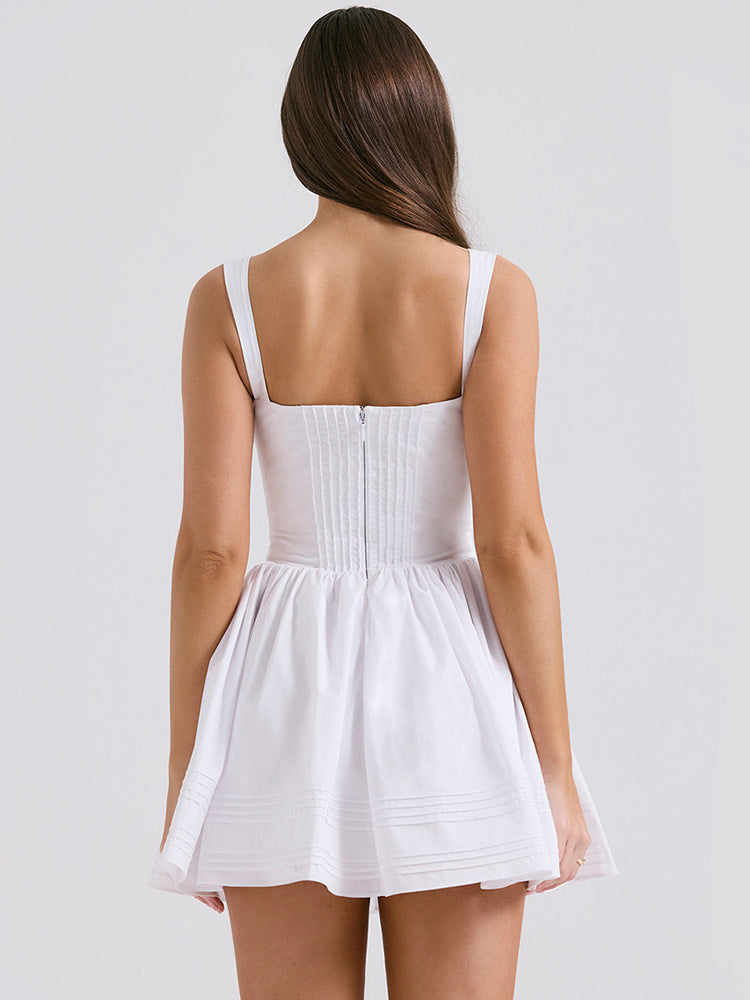 Floral Dress Mini Dresses Dresses Floral Print Lace Up Straps Neck Sleeveless No Open Seam Elegant Fall Short