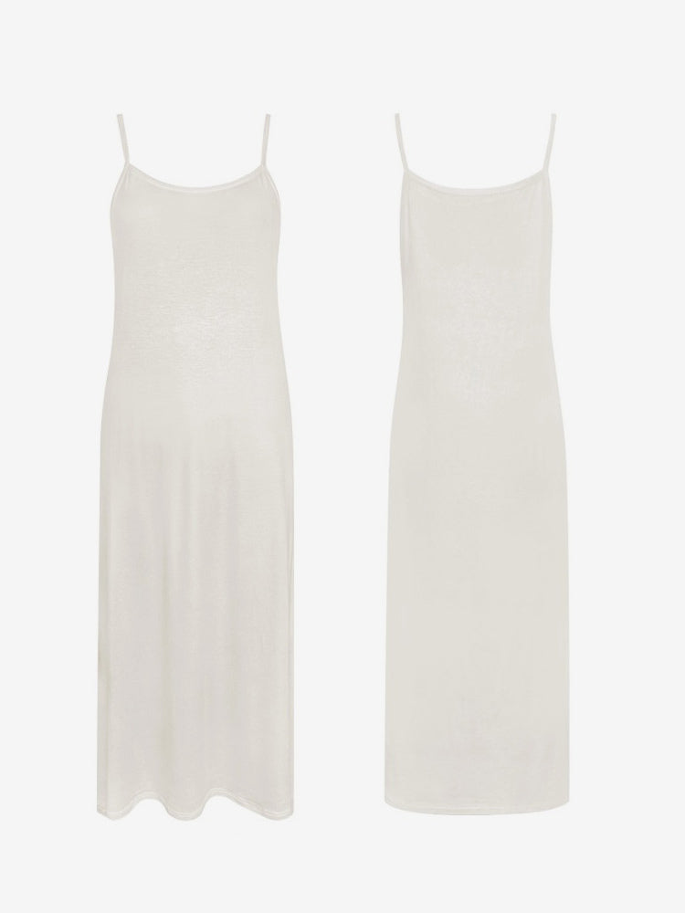 Summer Dress Sleeveless Patchwork Designed Neckline Midi Dress