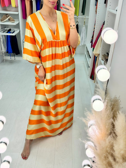 Stripe Loose Maxi Dress