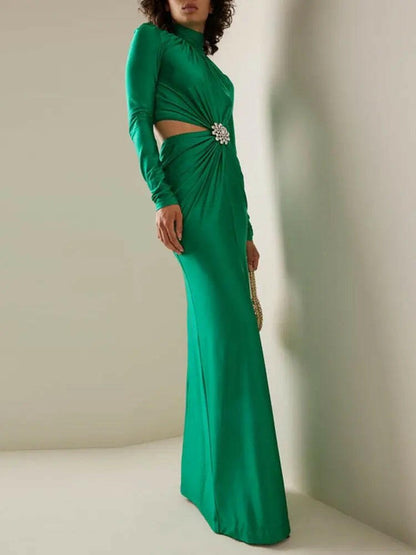 Elegant Waist Hollow-Out Dress: Spring Must-Have