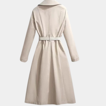 The Dakota — Belted Coat with Contrast Lapel Detail