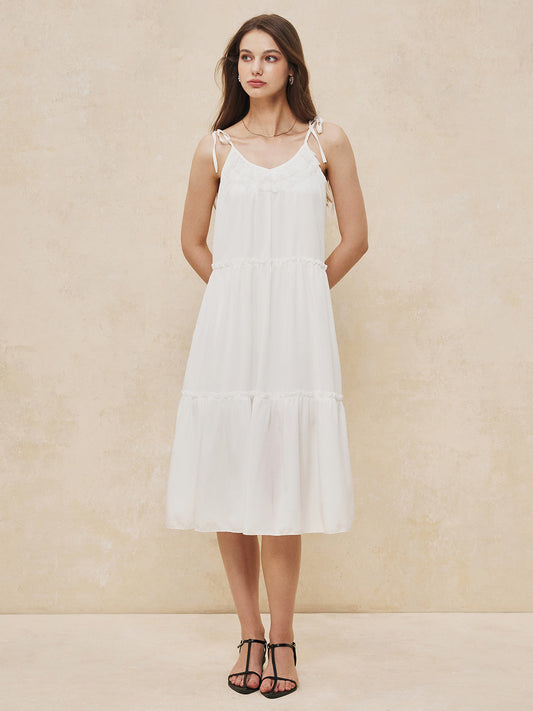 Sexy Knotted Backless Midi Dress