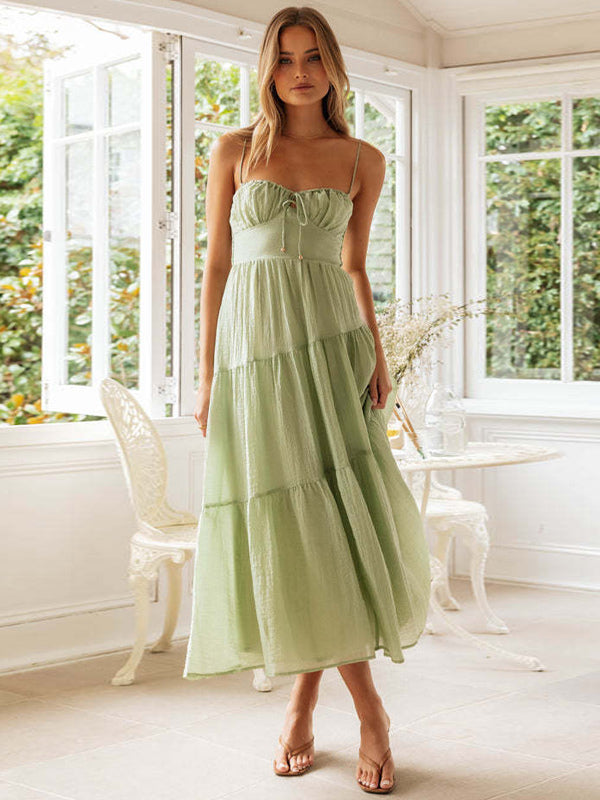 Boho Dress Cutout Sleeveless Asymmetrical Summer Midi Dresses