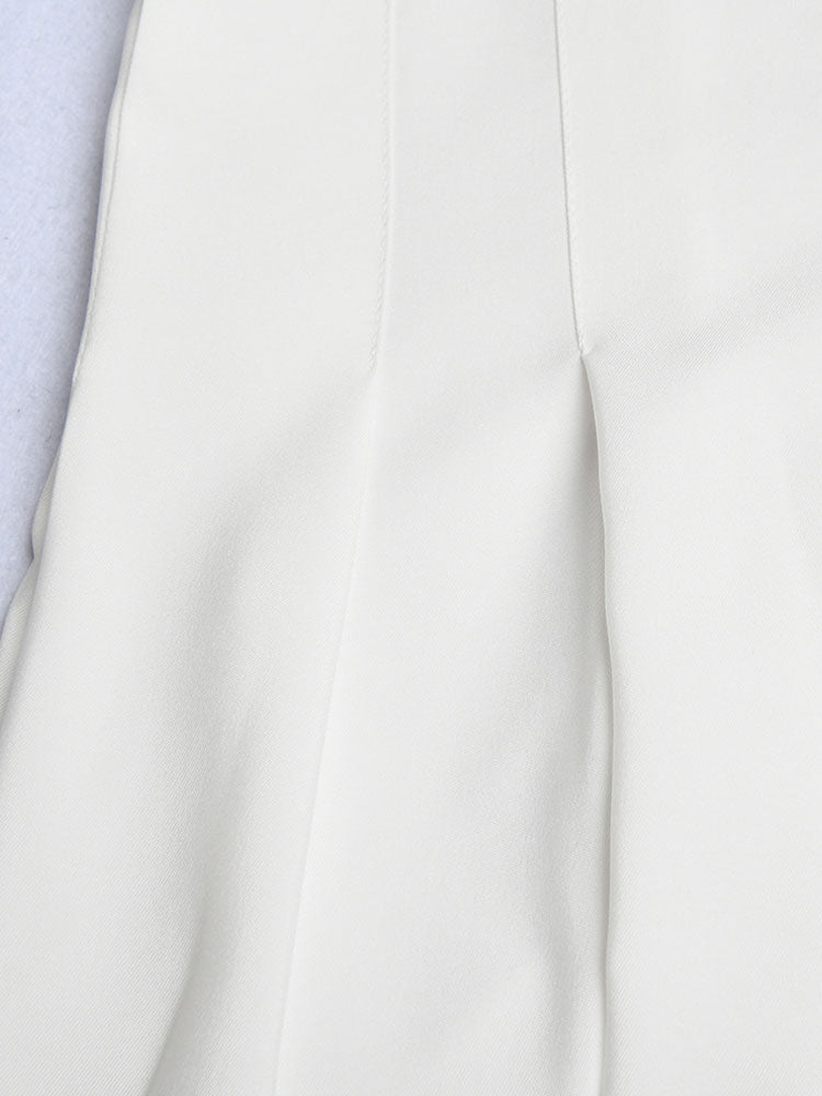 Dresses Shirt Dresses Midi Dress White Turndown Collar Long Sleeves