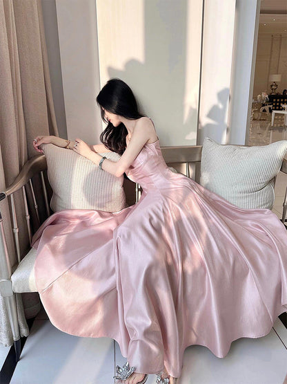 Blush Pink Elegant Maxi Dress – High-Class Birthday & Formal Look