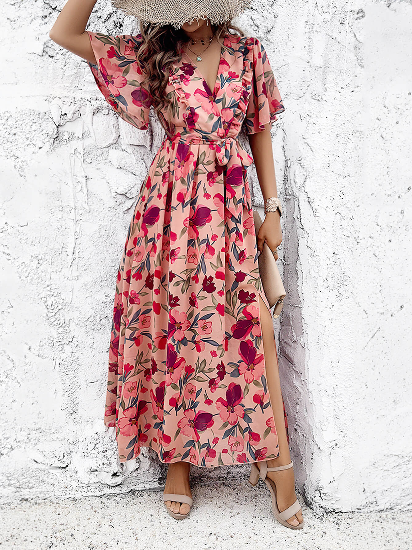 Mariela Floral Wrap Maxi Dress