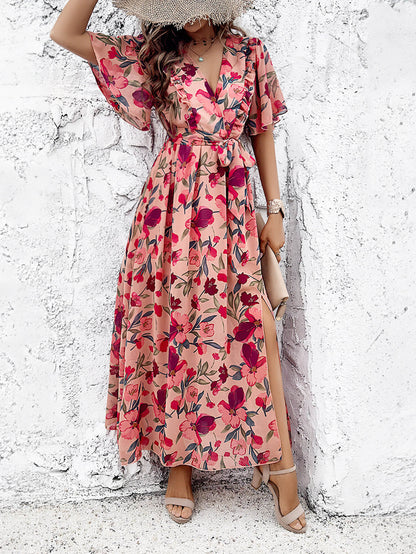 Mariela Floral Wrap Maxi Dress