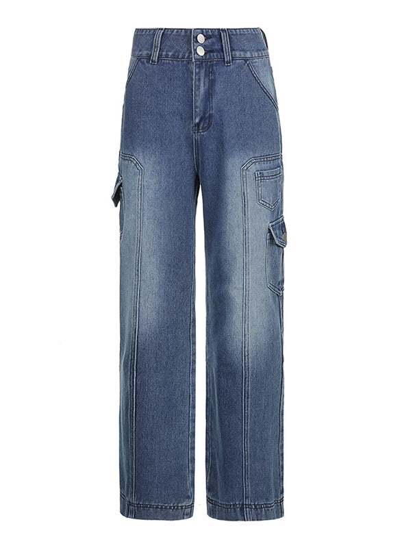 Bleached Pocket Cargo Jeans