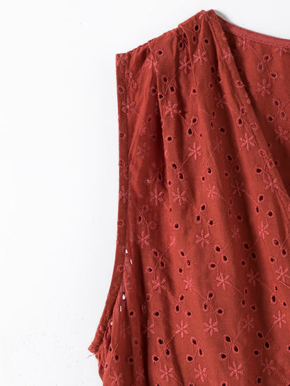 Spring Summer Hollow Out Cutout Embroidered Dress – Trendy Floral Lace Mini Dress