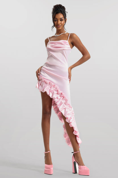 Solid Sleeveless Agaric Laces Midi Dress