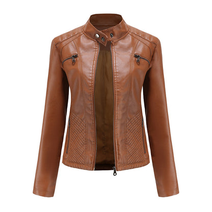 | Women’s Classic Zip-up Biker Jacket