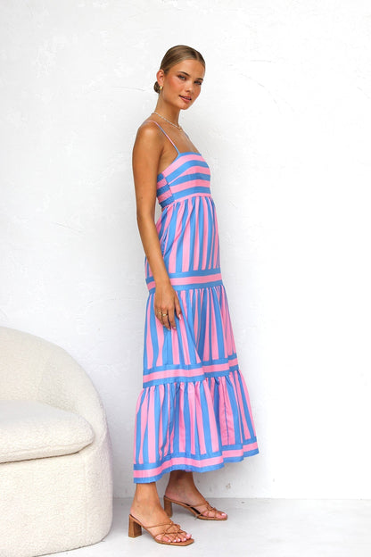 | Candy Stripe Maxi Dress