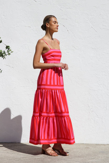 | Candy Stripe Maxi Dress