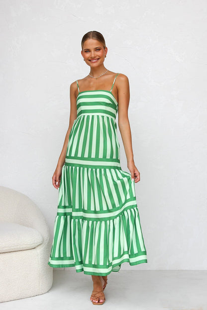 | Candy Stripe Maxi Dress