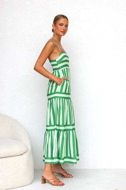| Candy Stripe Maxi Dress
