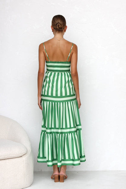 | Candy Stripe Maxi Dress