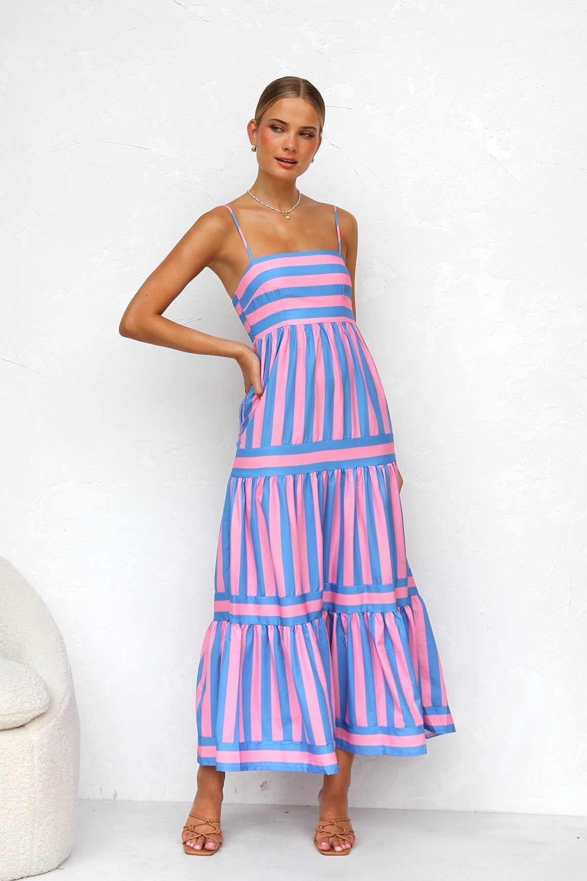 | Candy Stripe Maxi Dress