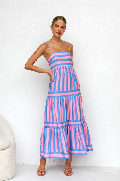 | Candy Stripe Maxi Dress