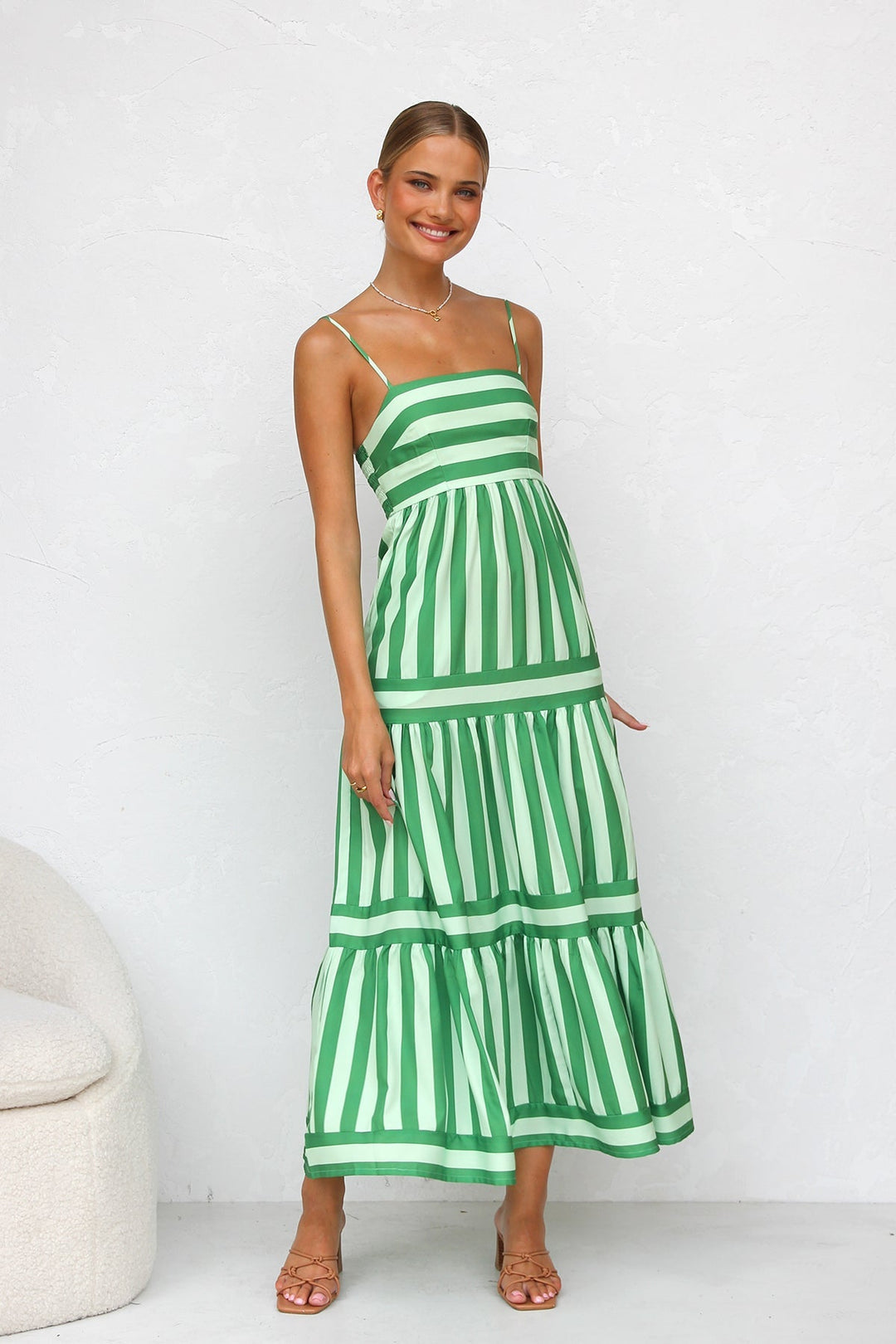 | Candy Stripe Maxi Dress