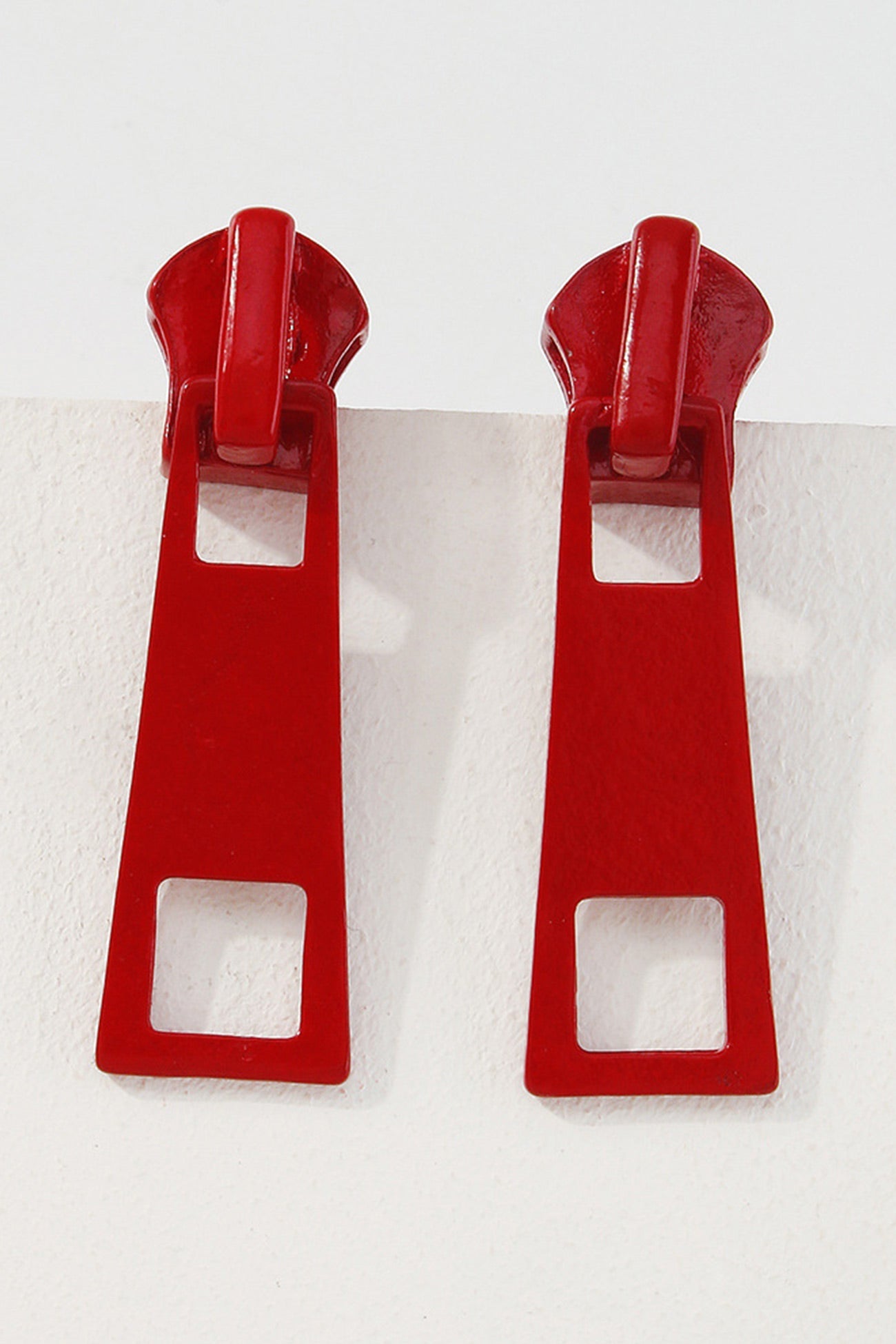 Candy Color Metal Zipper Earrings
