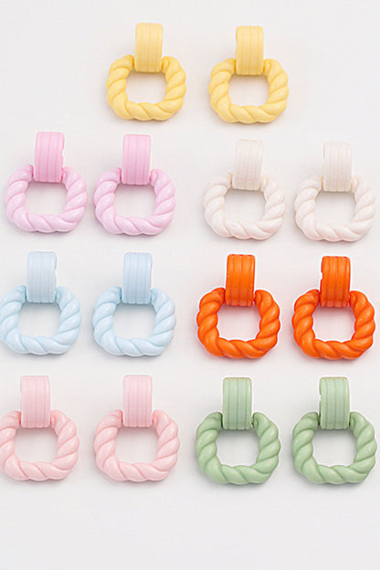 Candy Colors Twisted Earrings