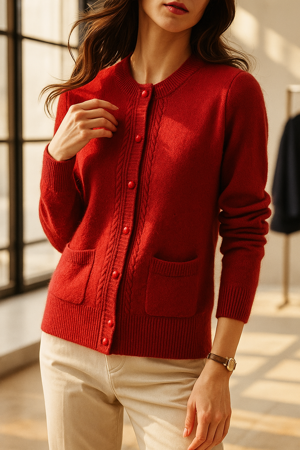 | Pearl Trim Cardigan