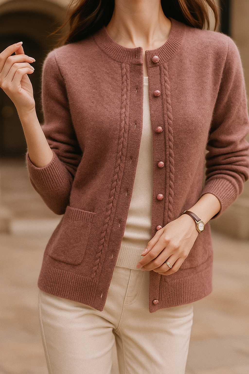 | Pearl Trim Cardigan