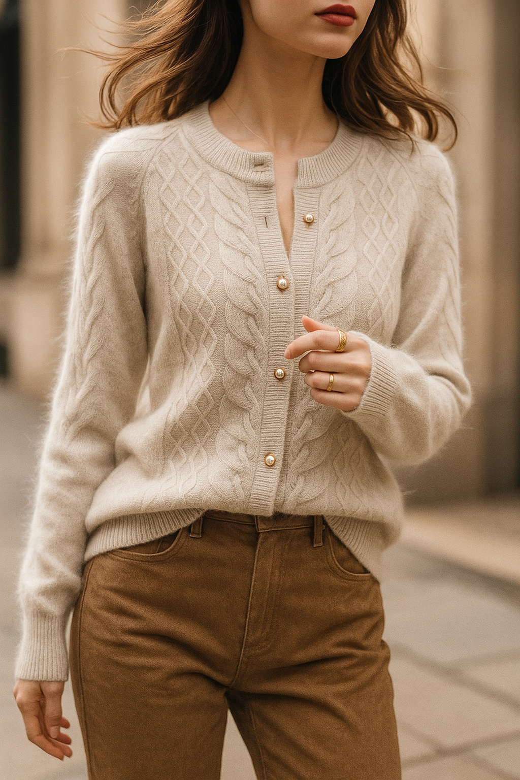 | Pearl Button Cardigan