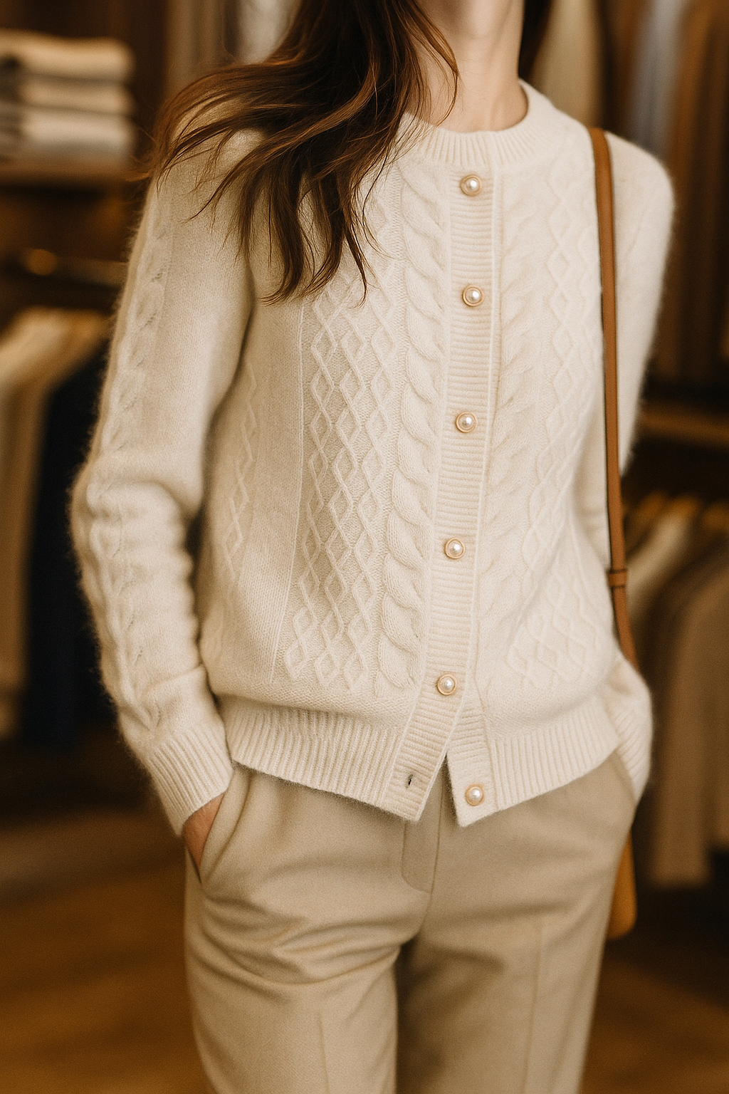 | Pearl Button Cardigan