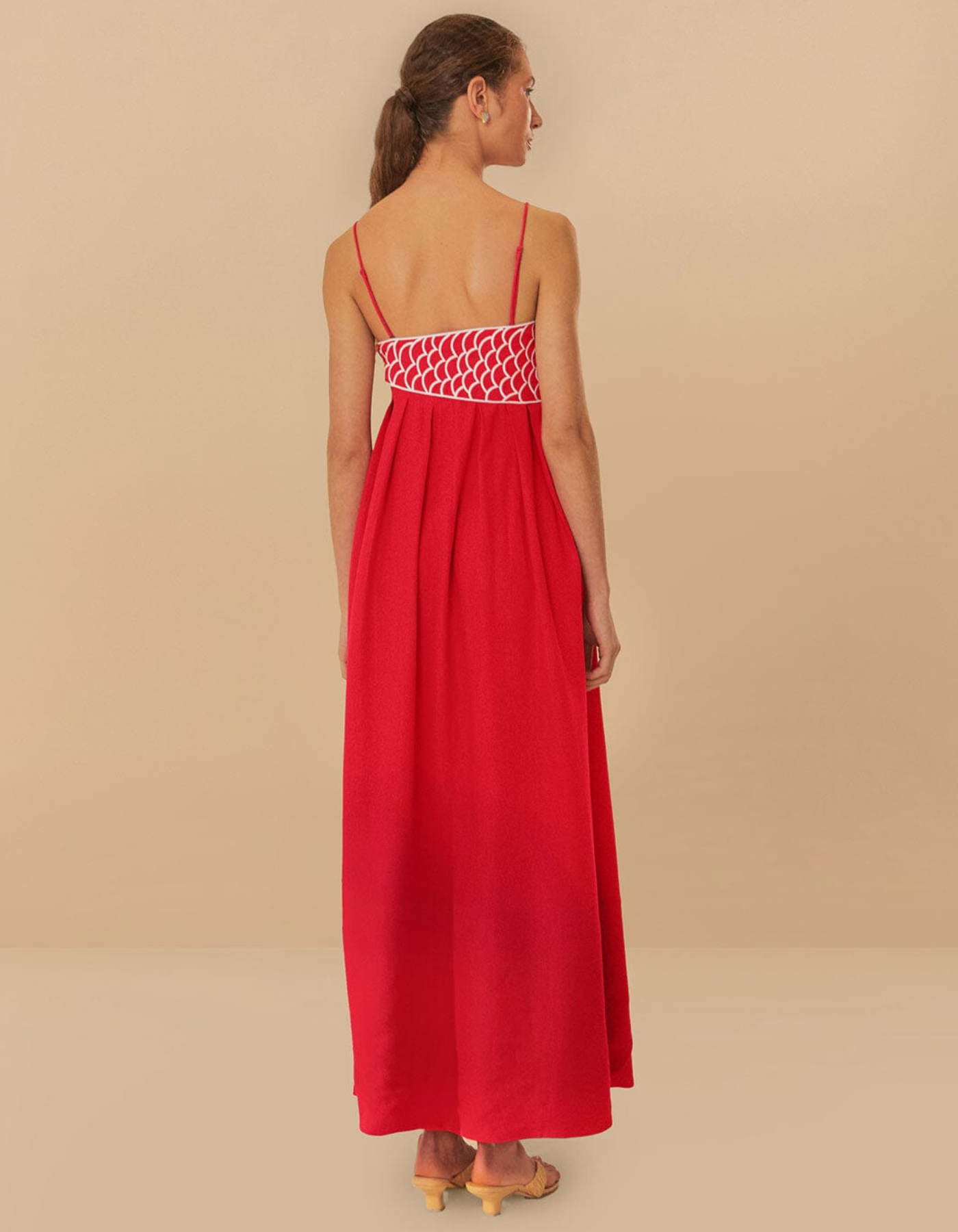 | Embroidered Koi Summer Maxi Dress