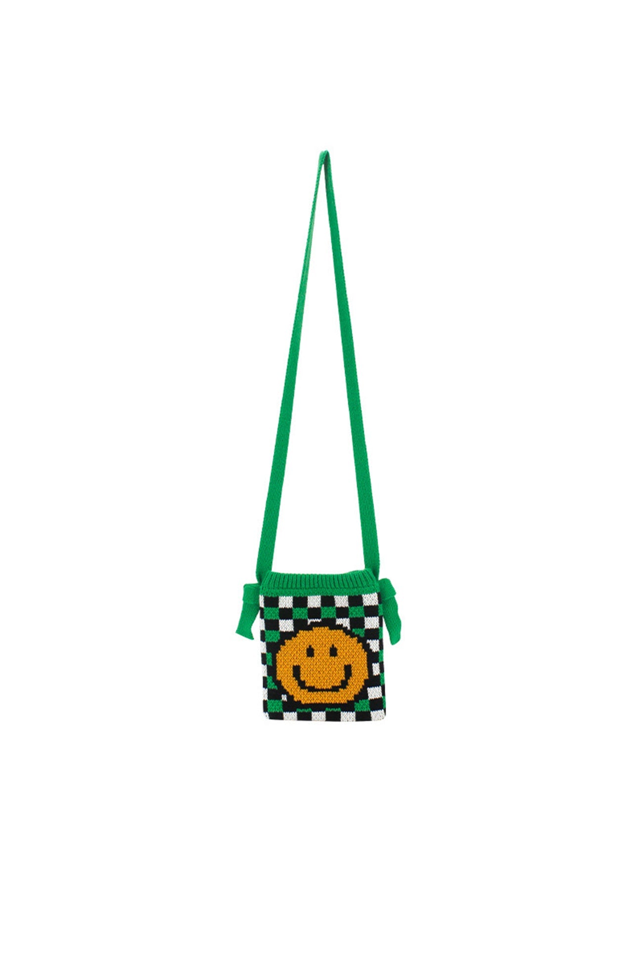 Cartoon Smiley Knitted One-Shoulder Bag