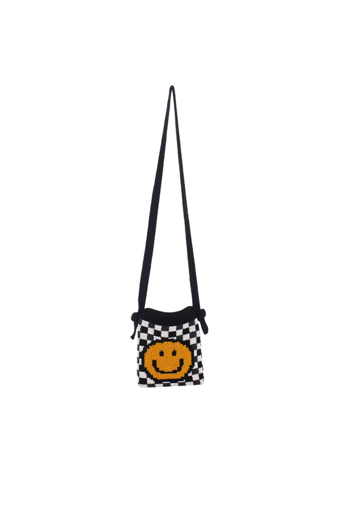Cartoon Smiley Knitted One-Shoulder Bag